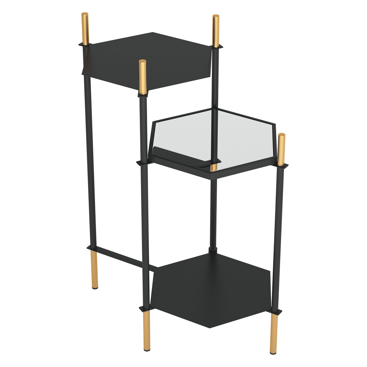 ZUO - William Side Table in Gold/Black