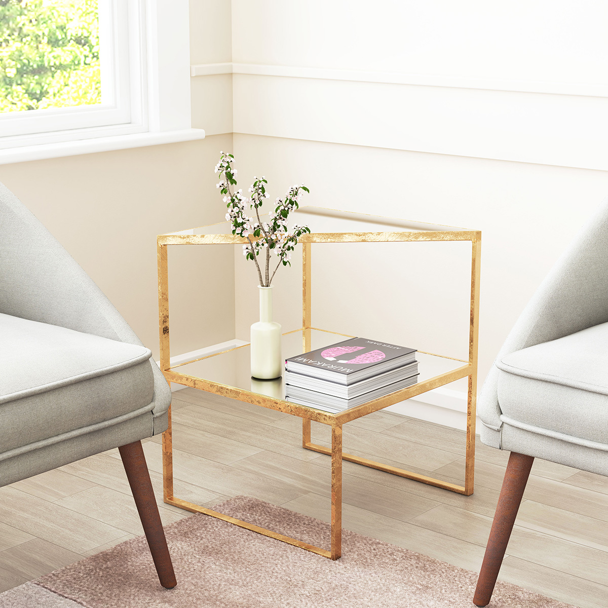 ZUO - Planes Side Table in Gold