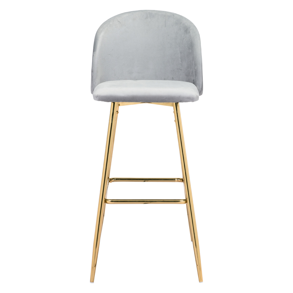 ZUO Cozy Bar Chair - Gray/Gold