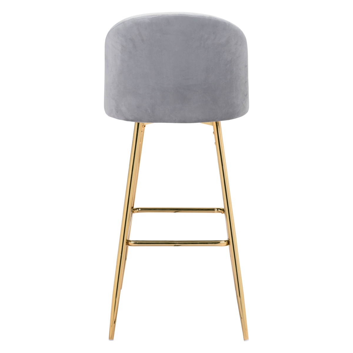 ZUO Cozy Bar Chair - Gray/Gold