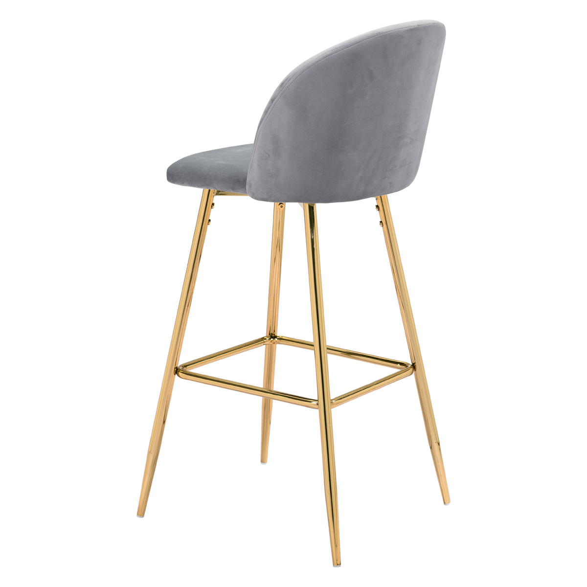 ZUO Cozy Bar Chair - Gray/Gold