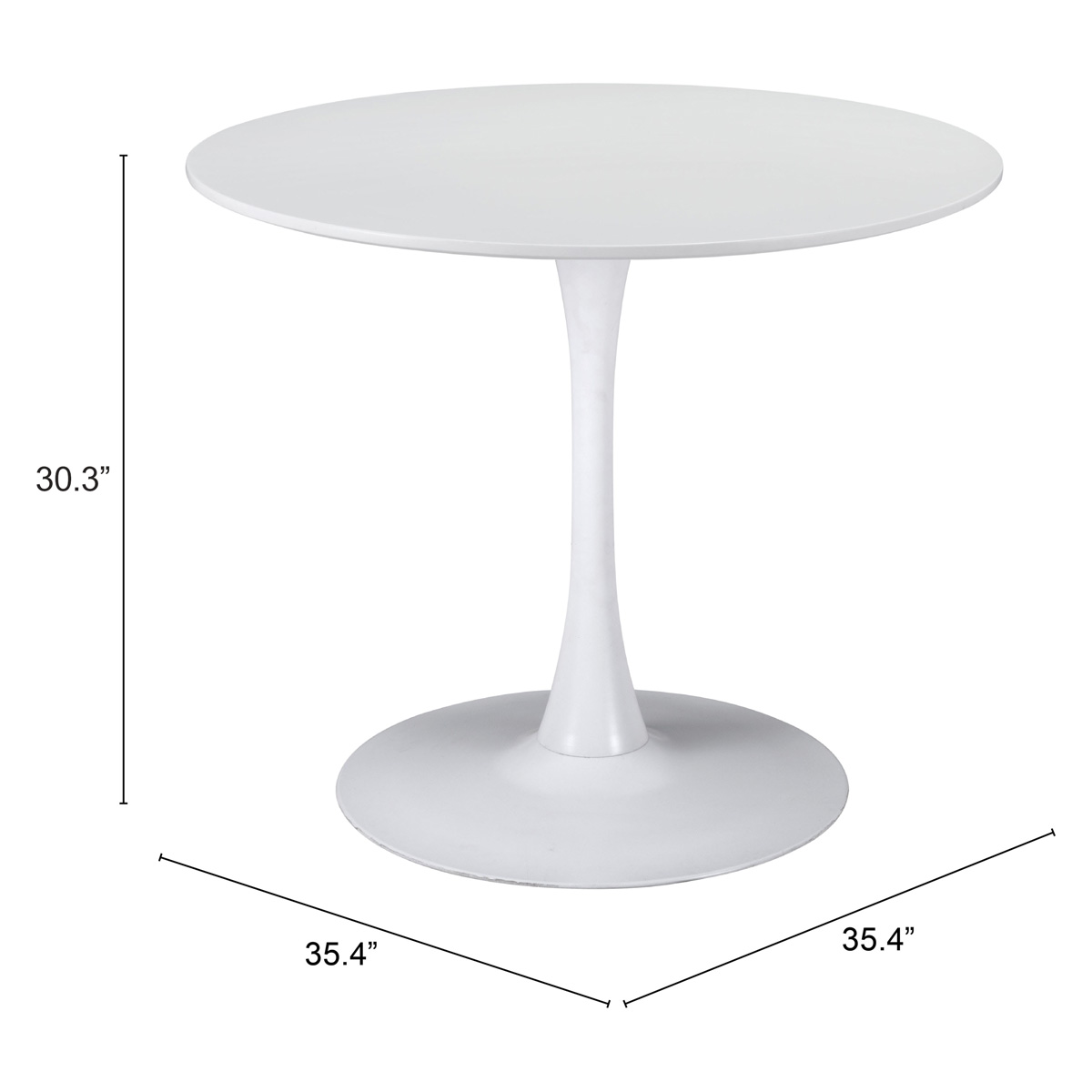 ZUO Opus Dining Table - White