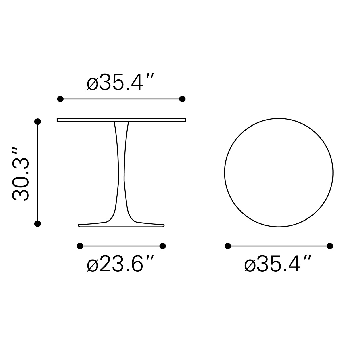 ZUO Opus Dining Table - White