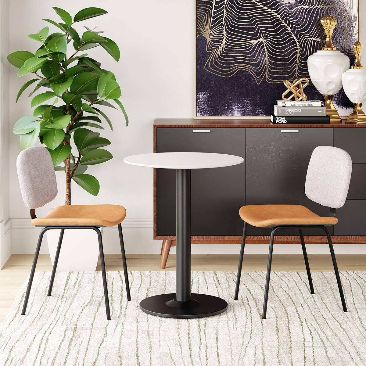 ZUO Alto Bistro Table - White/Black