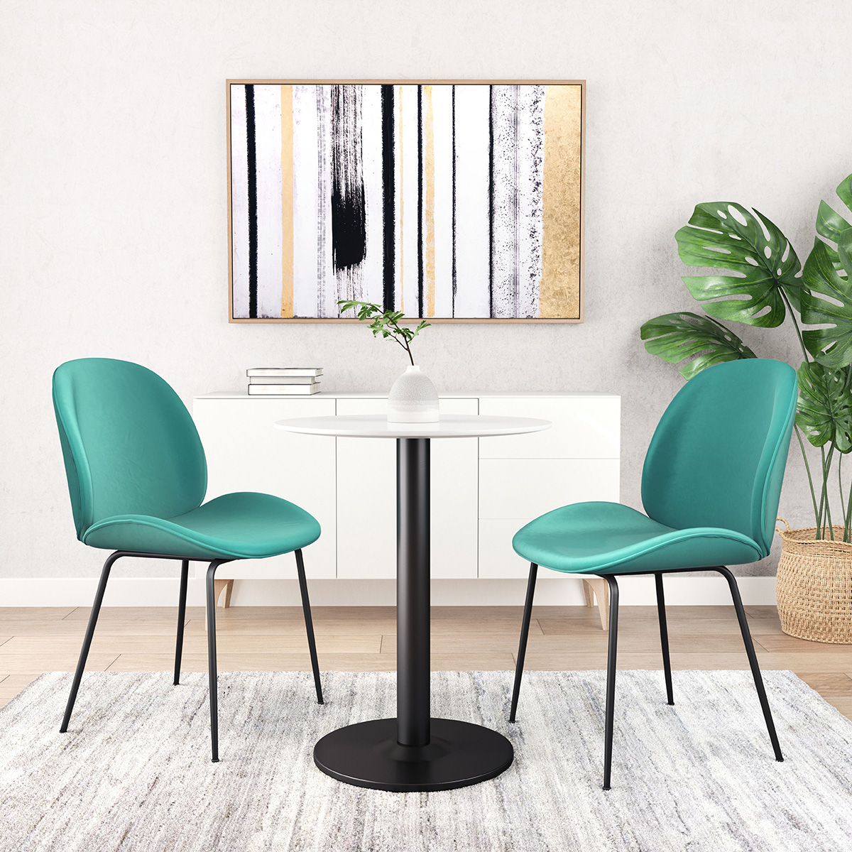 ZUO Alto Bistro Table - White/Black