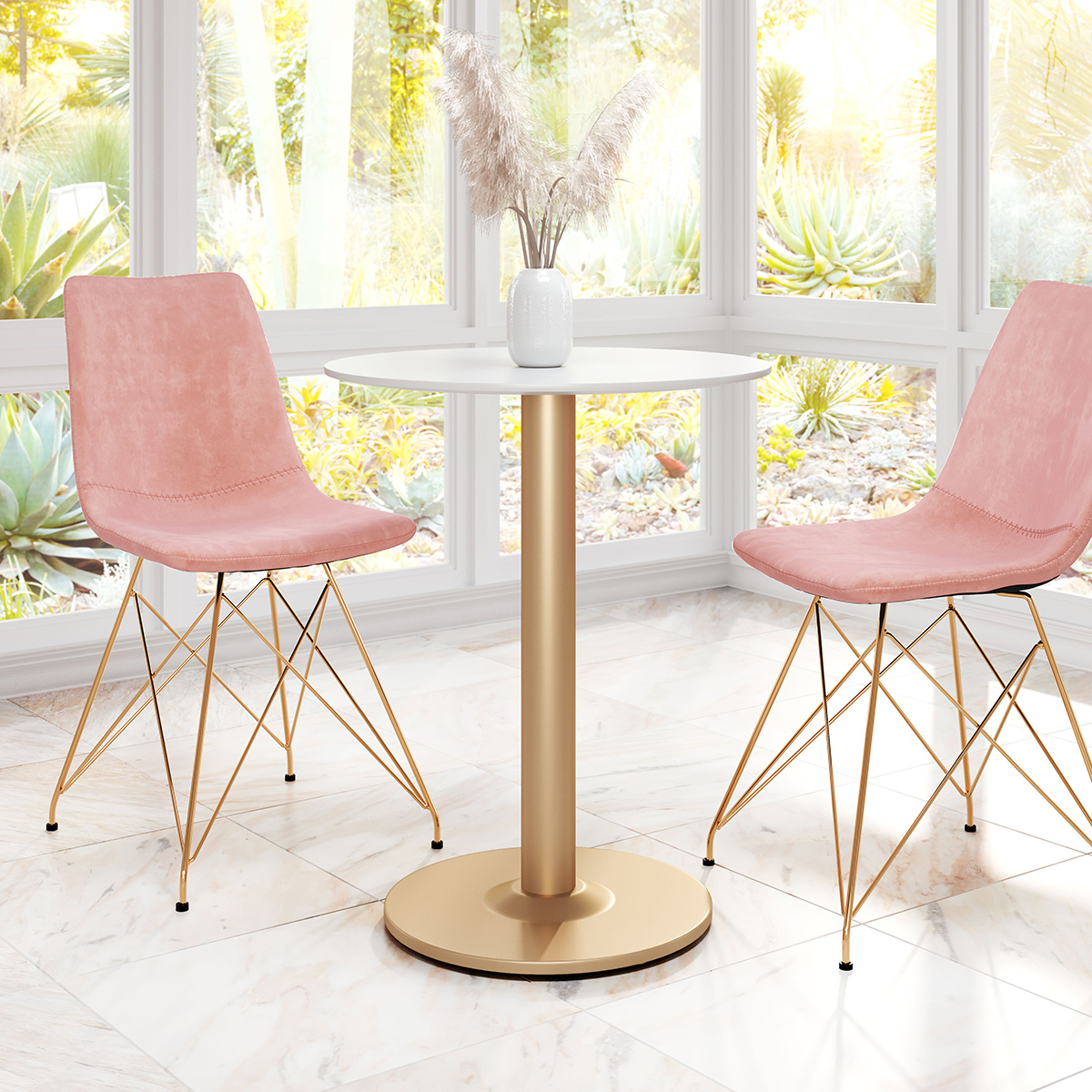 ZUO Alto Bistro Table - White/Gold