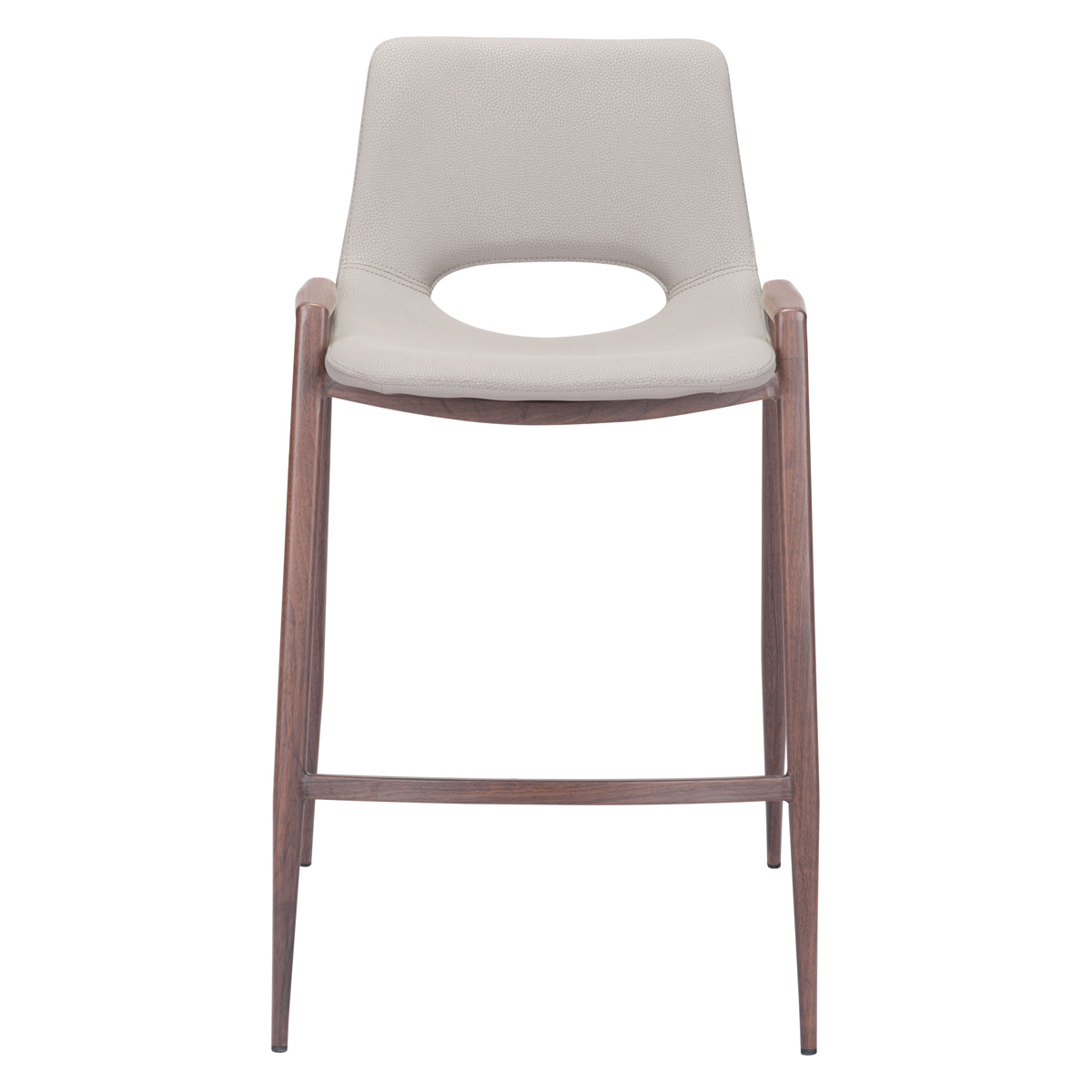 ZUO Desi Counter Chair (Set Of 2) - Beige/Dark Brown