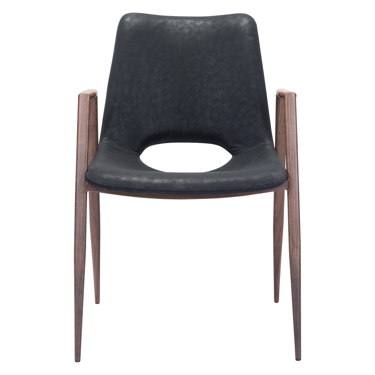 ZUO Desi Dining Chair (Set Of 2) - Black/Dark Brown