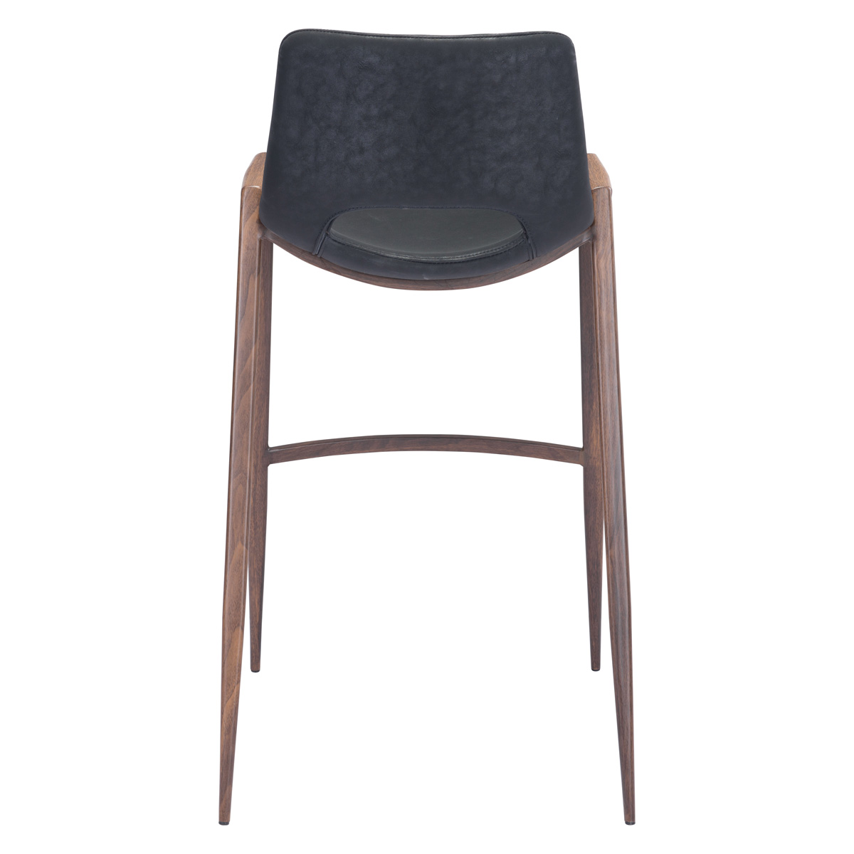 ZUO Desi Bar Chair (Set Of 2) - Black/Dark Brown