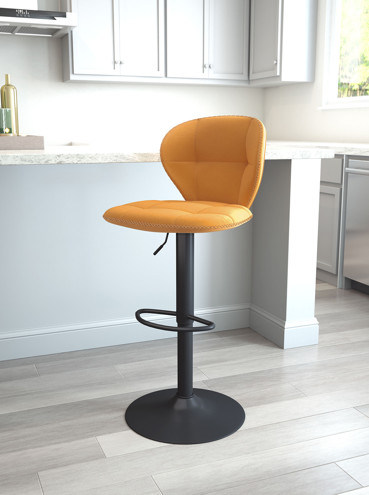 ZUO Salem Bar Chair - Yellow/Black