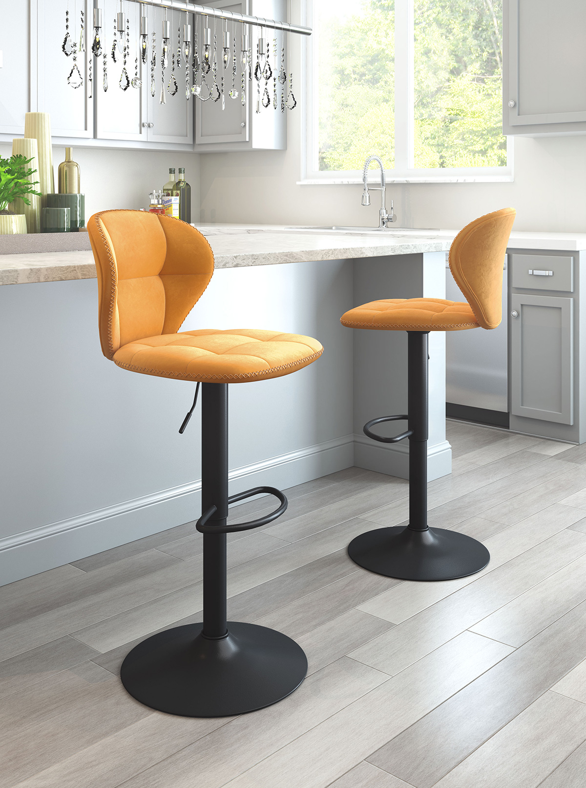 ZUO Salem Bar Chair - Yellow/Black