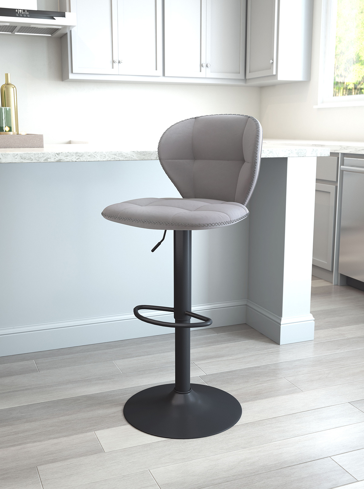 ZUO Salem Bar Chair - Gray/Black