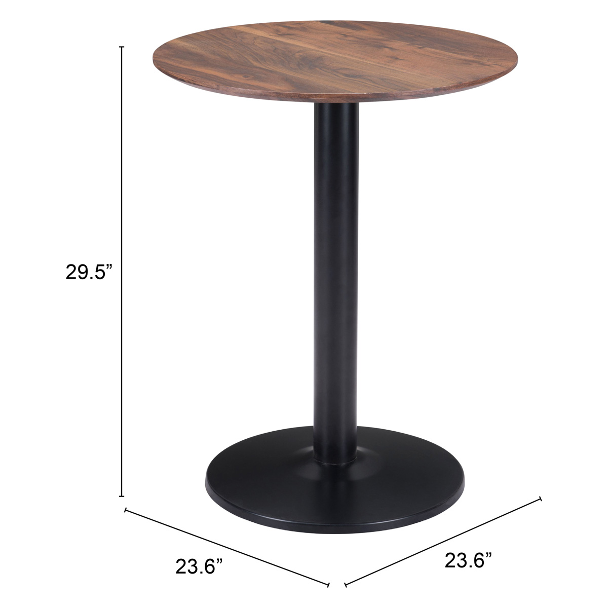 ZUO Alto Bistro Table - Brown/Black