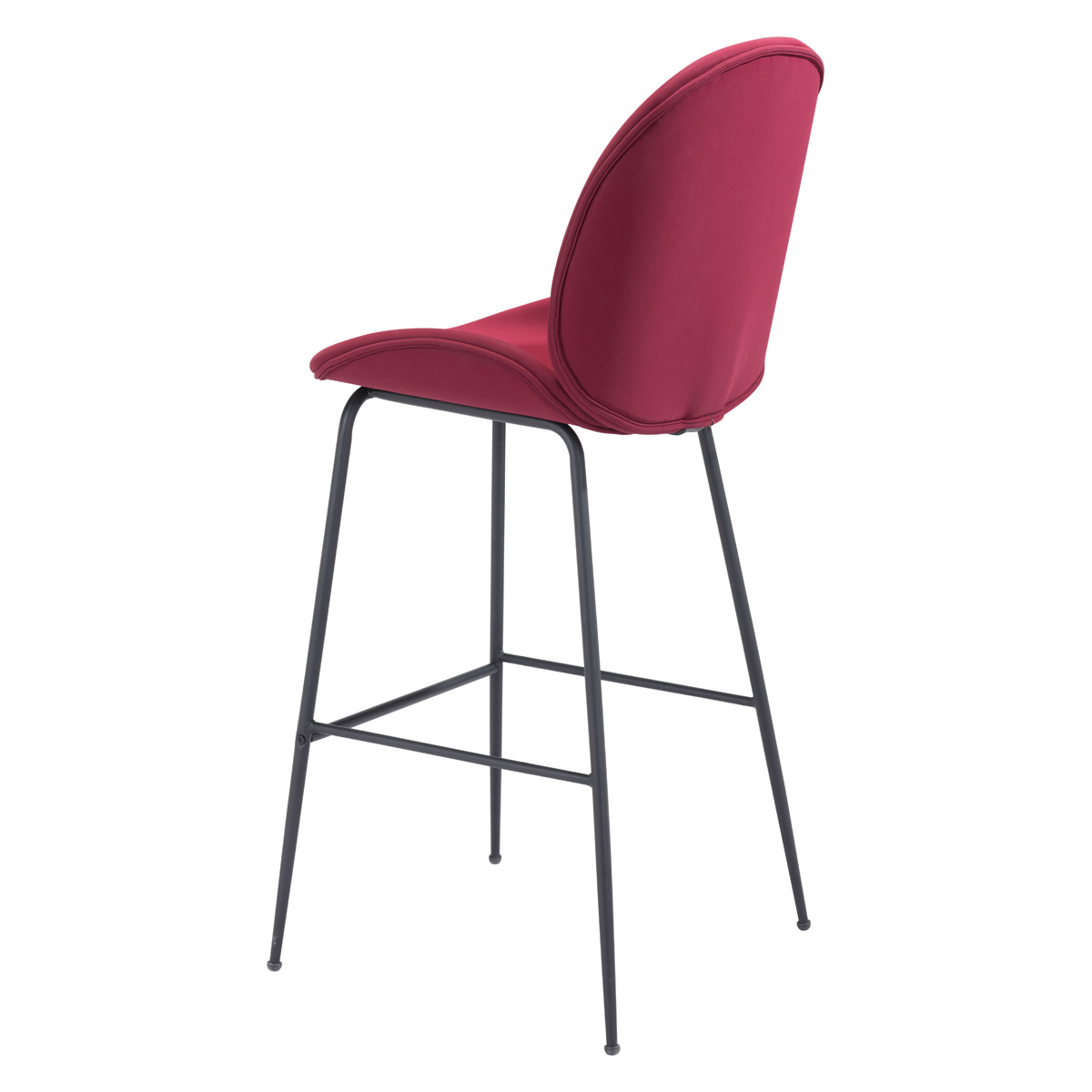 ZUO Miles Bar Chair - Red/Black