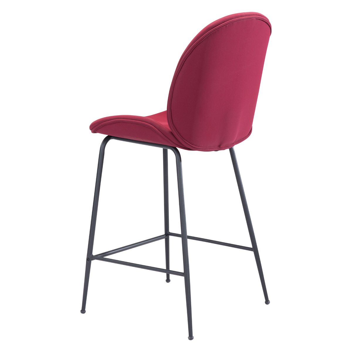 ZUO Miles Counter Chair - Red/Black