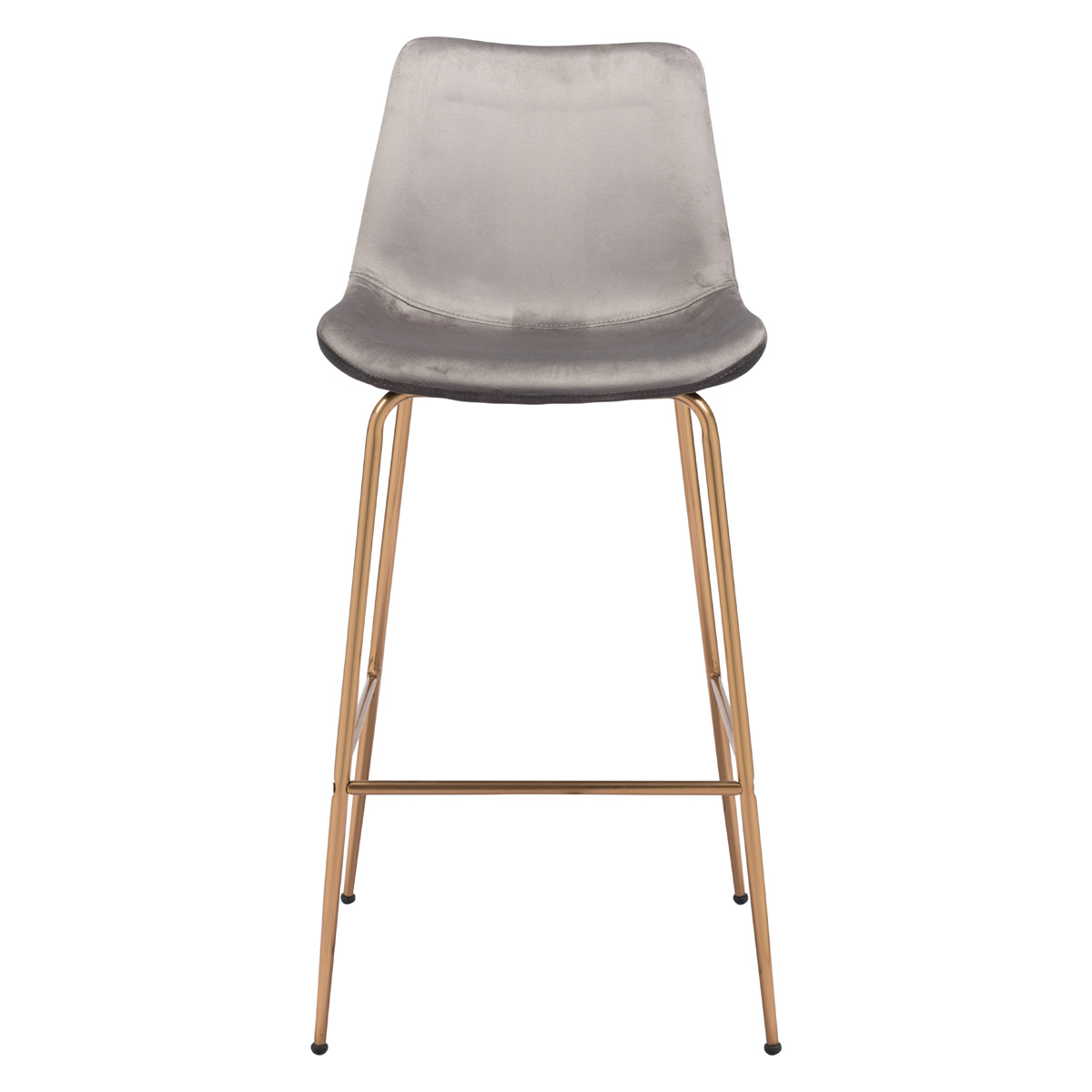 ZUO Tony Bar Chair - Gray/Gold