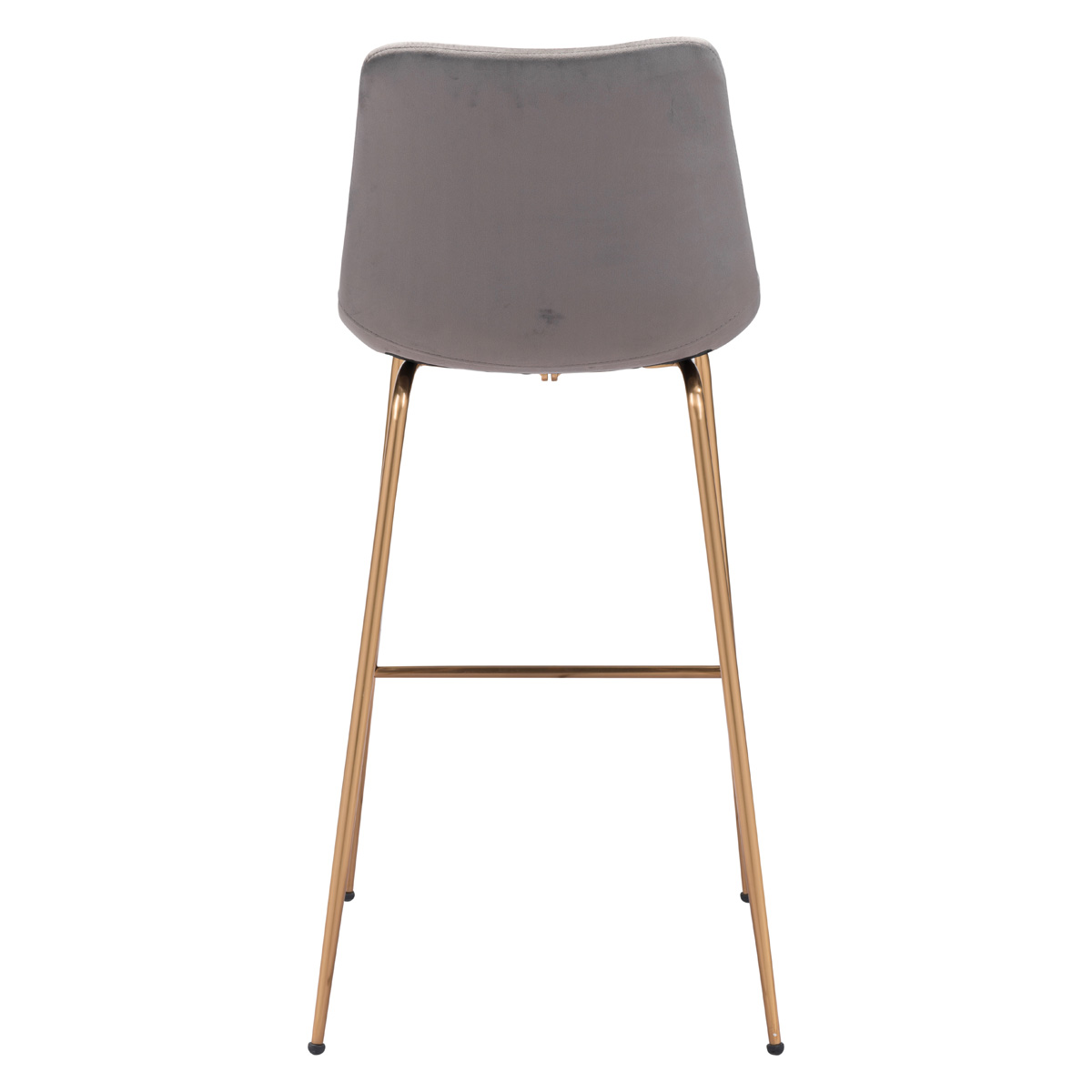 ZUO Tony Bar Chair - Gray/Gold