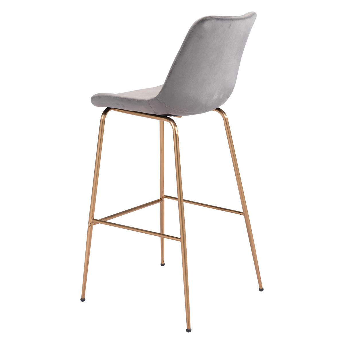 ZUO Tony Bar Chair - Gray/Gold