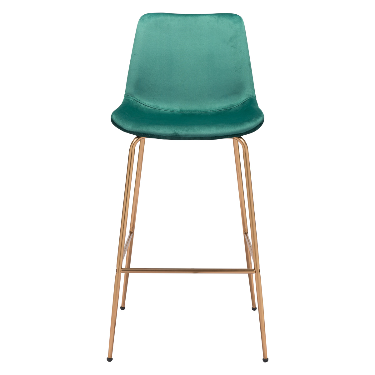 ZUO Tony Bar Chair - Green/Gold