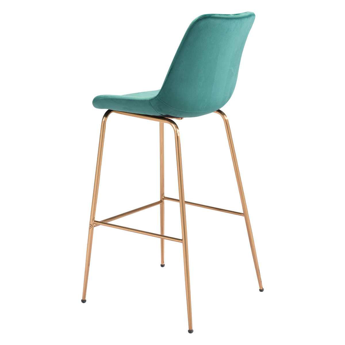 ZUO Tony Bar Chair - Green/Gold