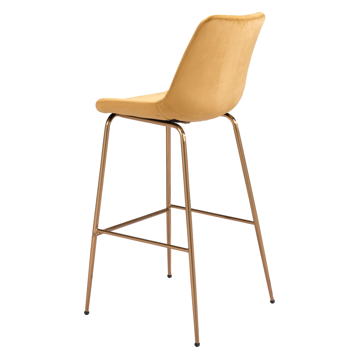 ZUO Tony Bar Chair - Yellow/Gold