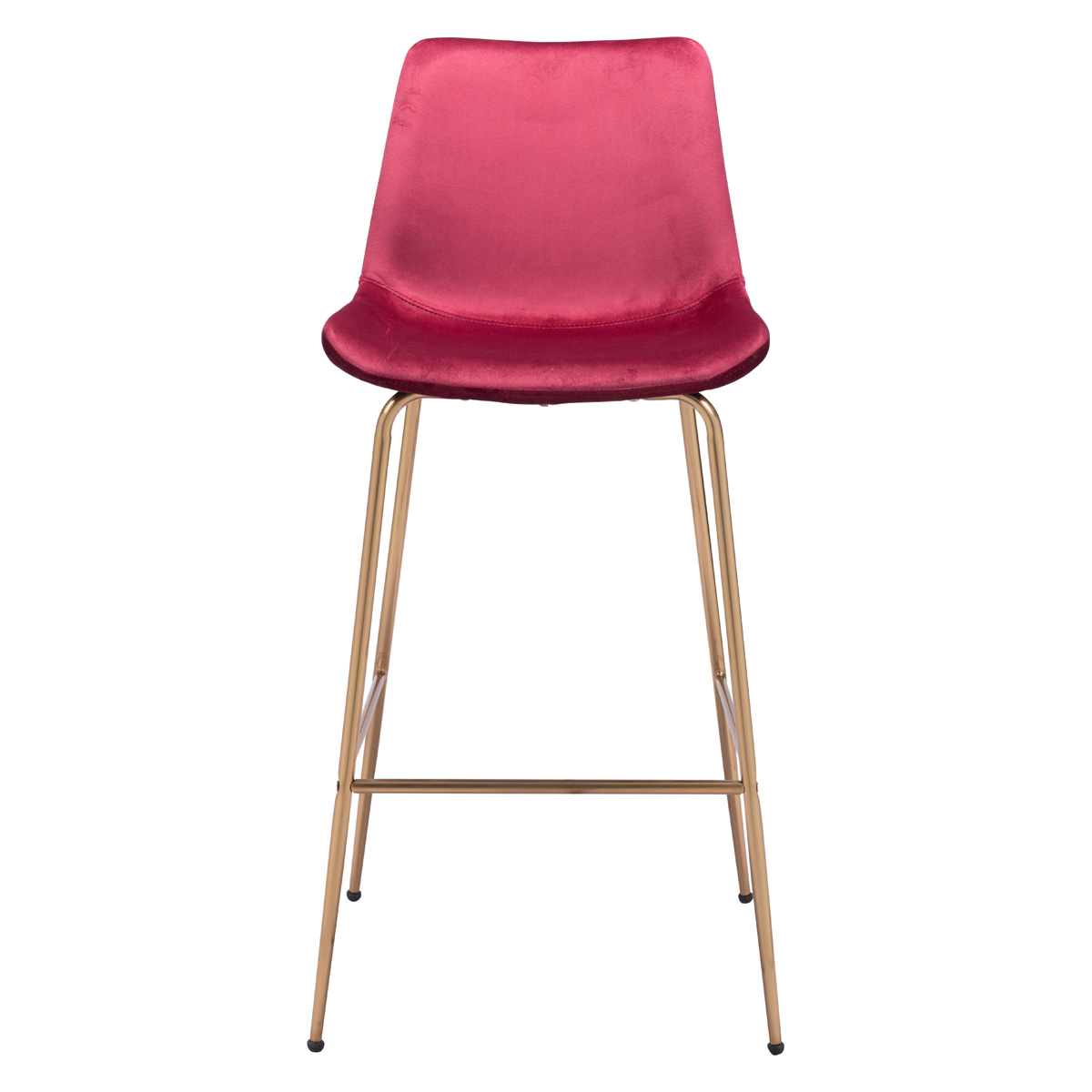 ZUO Tony Bar Chair - Red/Gold