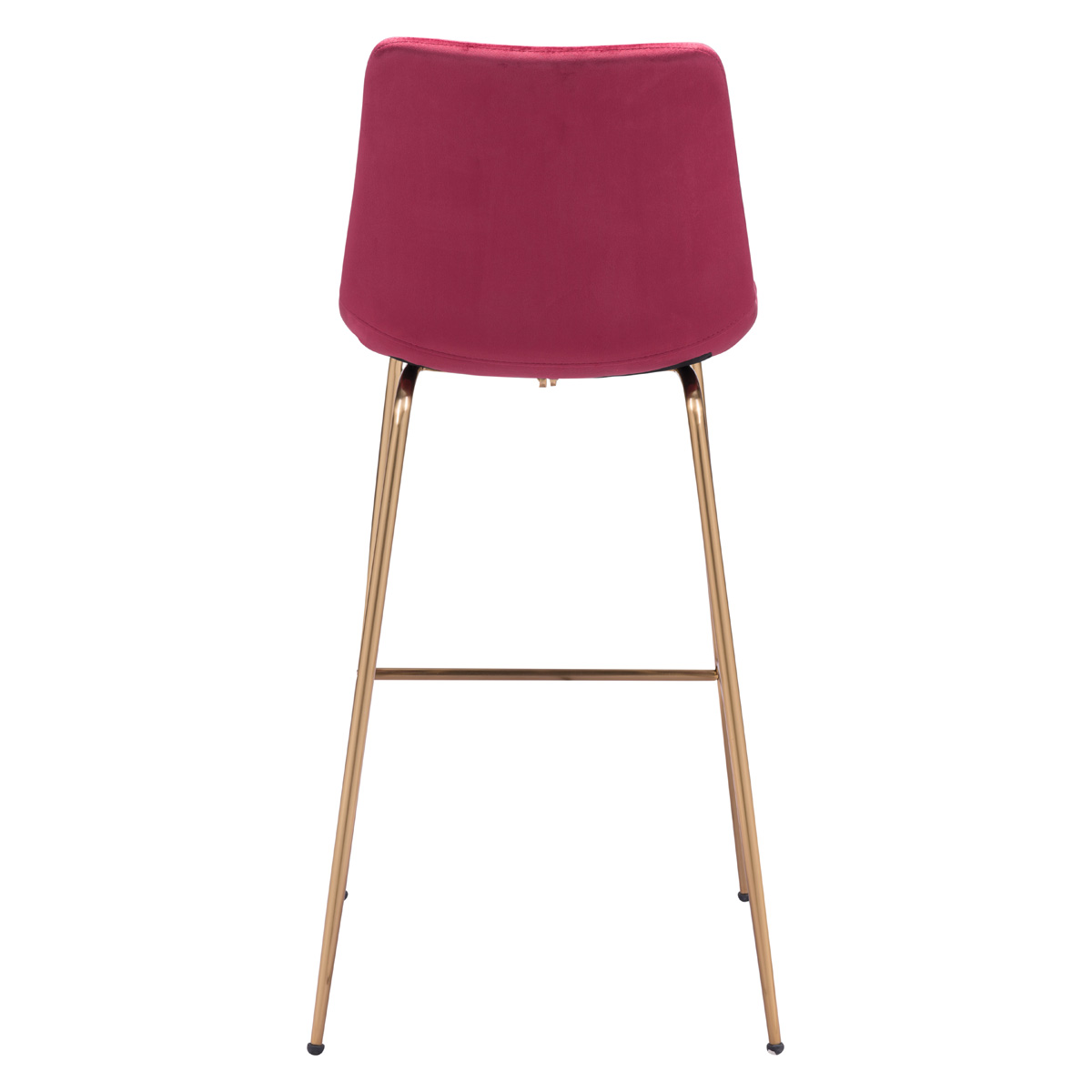 ZUO Tony Bar Chair - Red/Gold