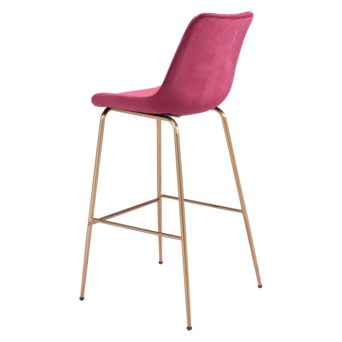 ZUO Tony Bar Chair - Red/Gold