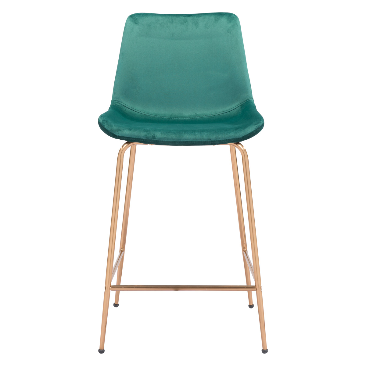 ZUO Tony Counter Chair - Green/Gold