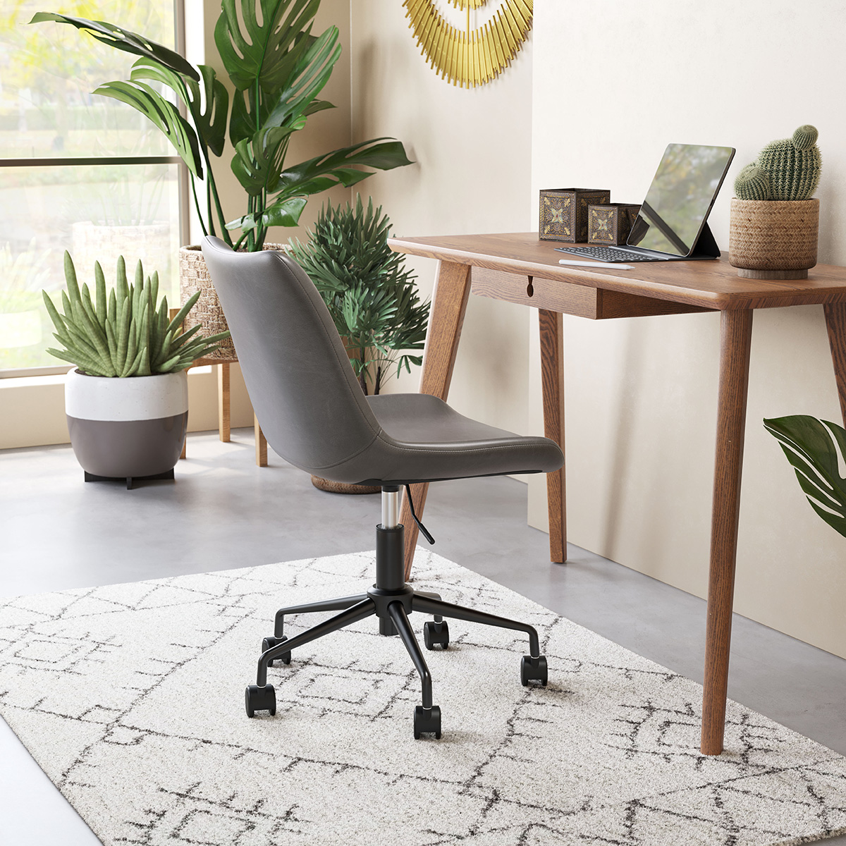 ZUO Byron Office Chair - Gray/Black