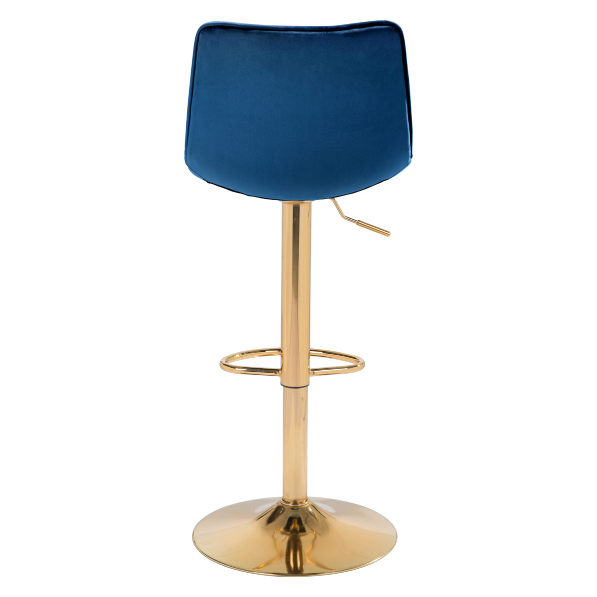 ZUO Prima Bar Chair - Dark Blue/Gold