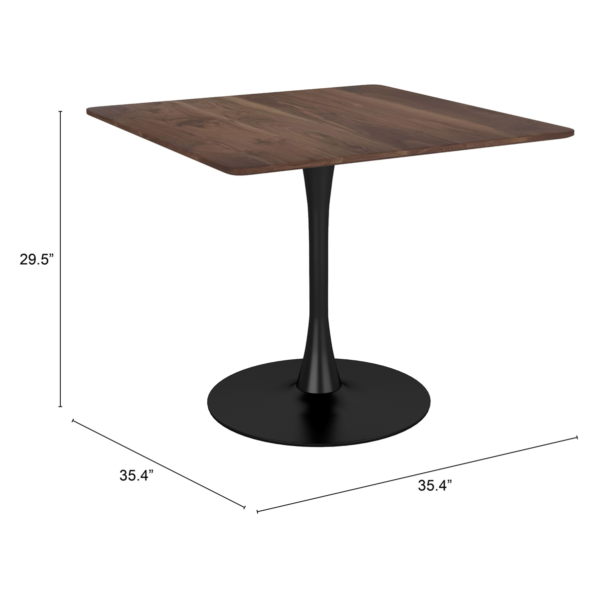 ZUO Molly Dining Table - Brown/Black