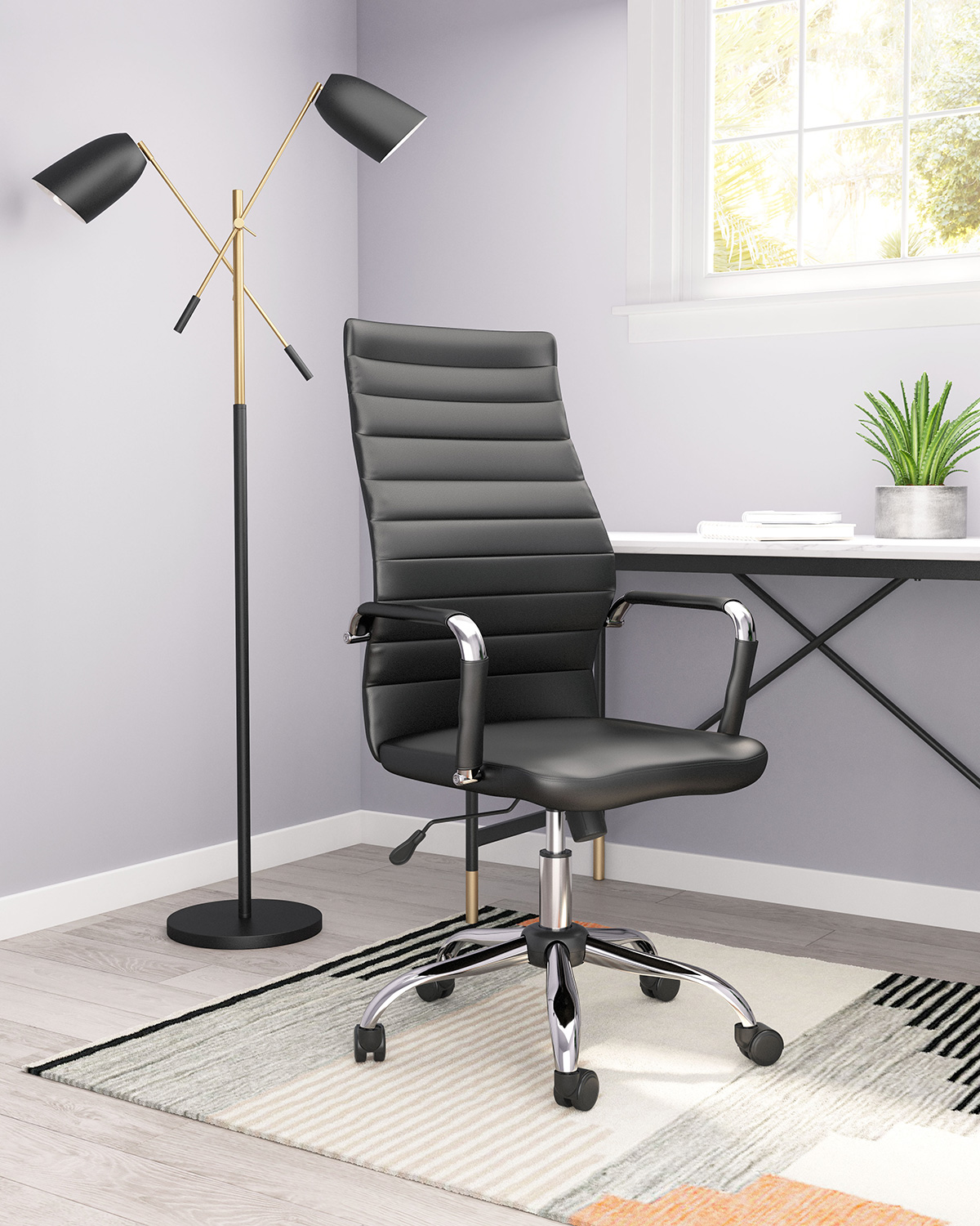 ZUO Primero Office Chair - Black/Silver