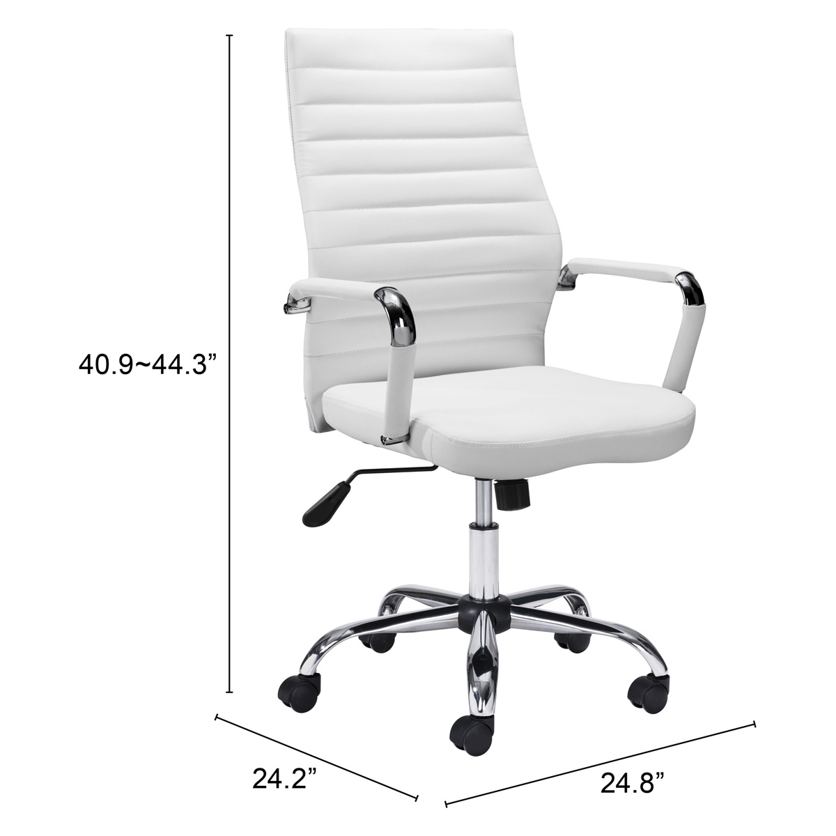 ZUO Primero Office Chair - White/Silver