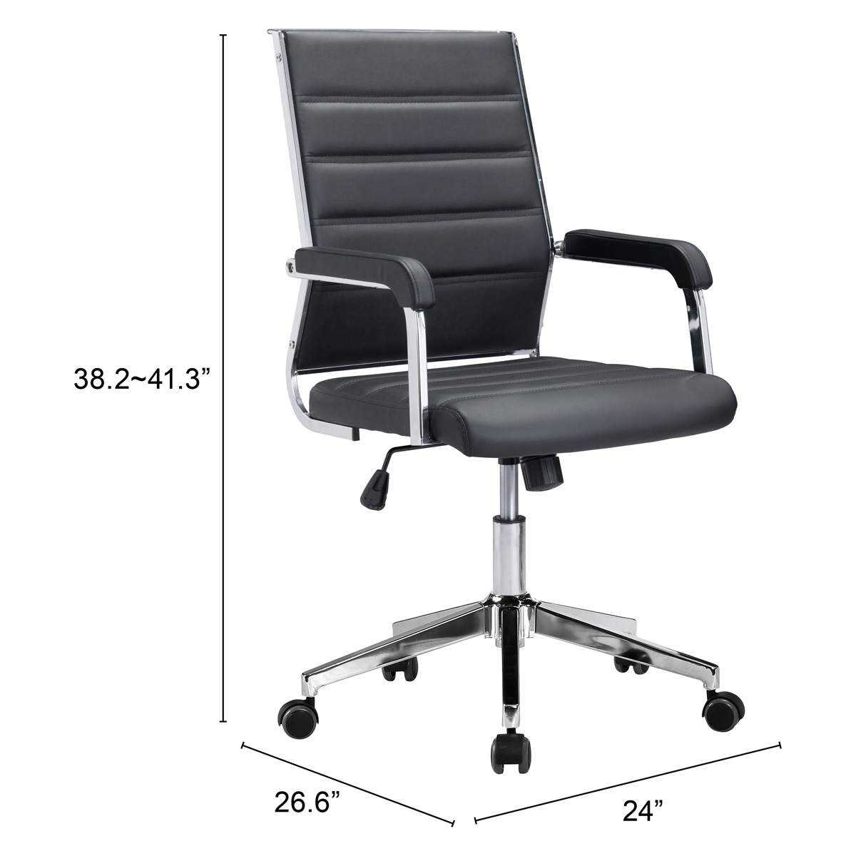 ZUO Liderato Office Chair - Black/Silver