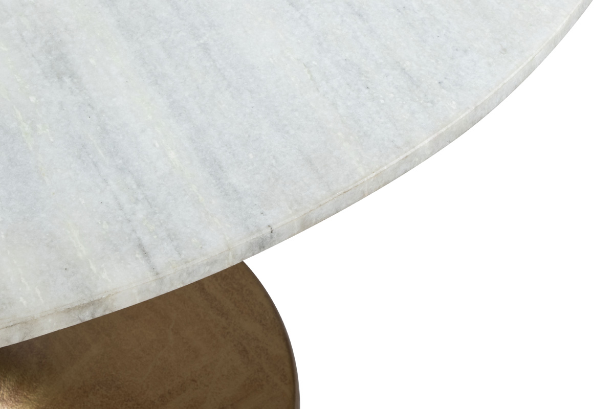 ZUO - Ithaca Dining Table in White/Gold