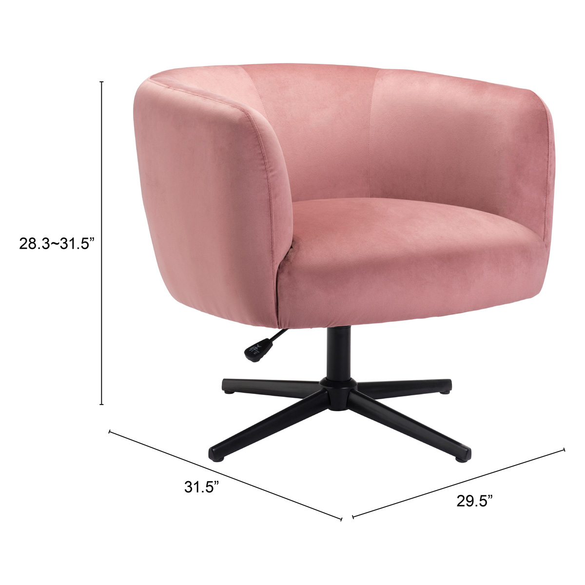 ZUO™ Elia Accent Chair - Pink/Black