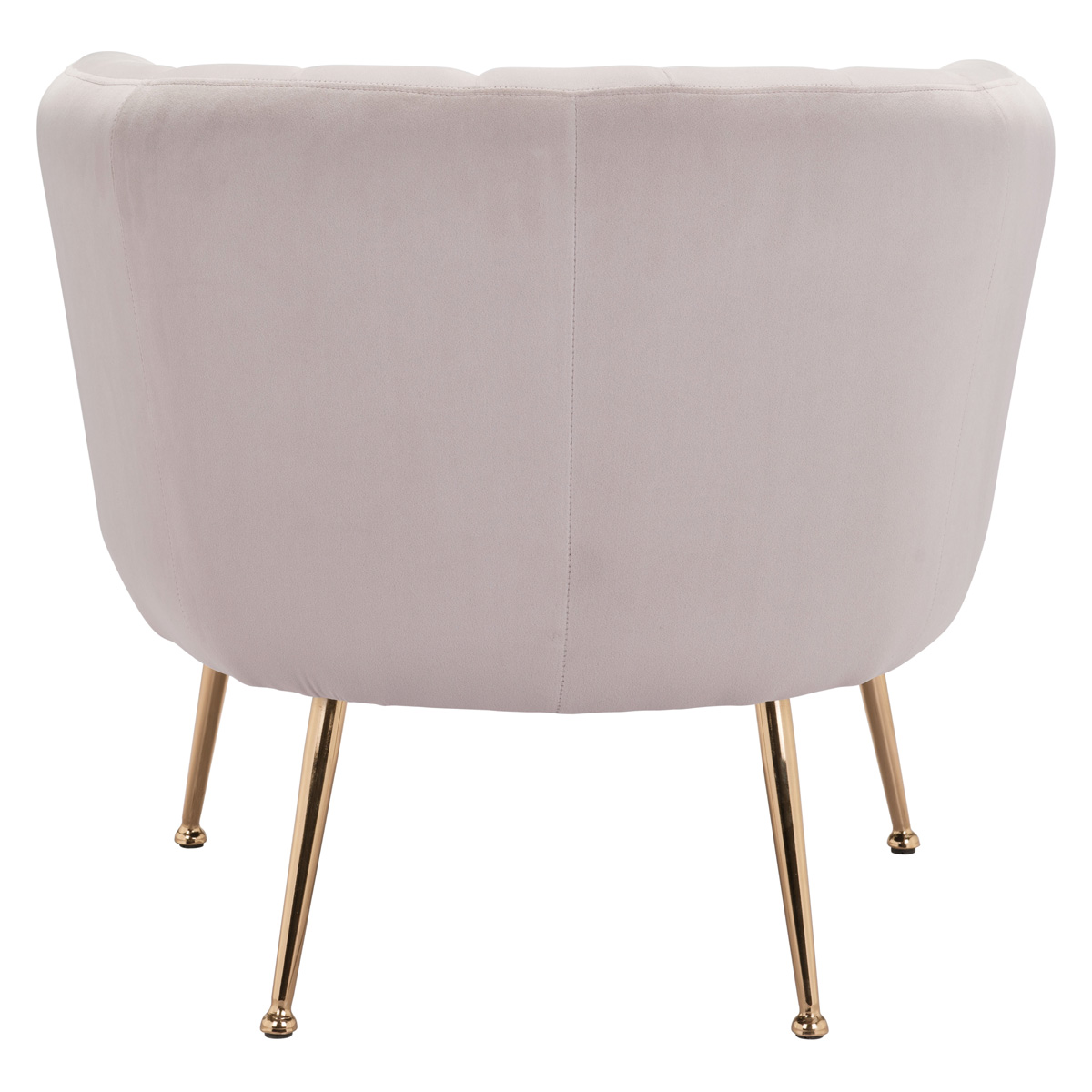 ZUO™ Deco Accent Chair - Light Pink/Gold