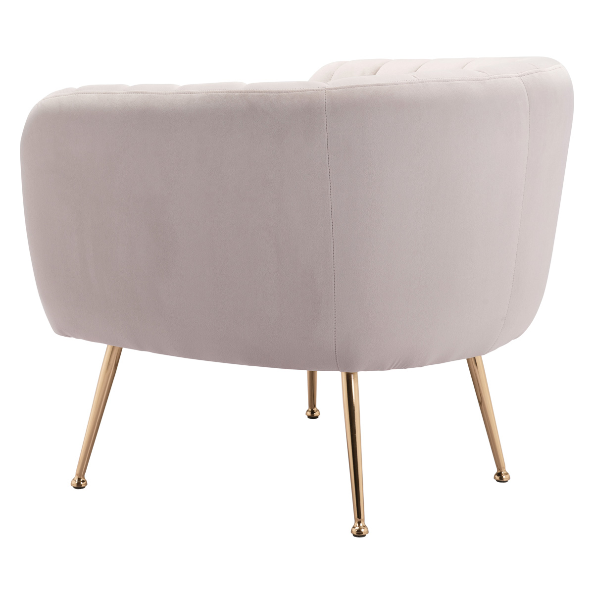 ZUO™ Deco Accent Chair - Light Pink/Gold