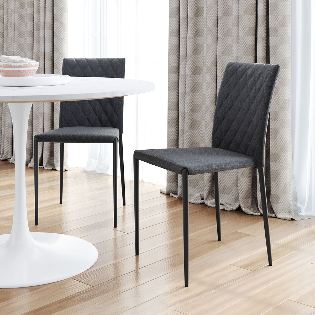 ZUO Harve Dining Chair (Set Of 2) - Gray/Black