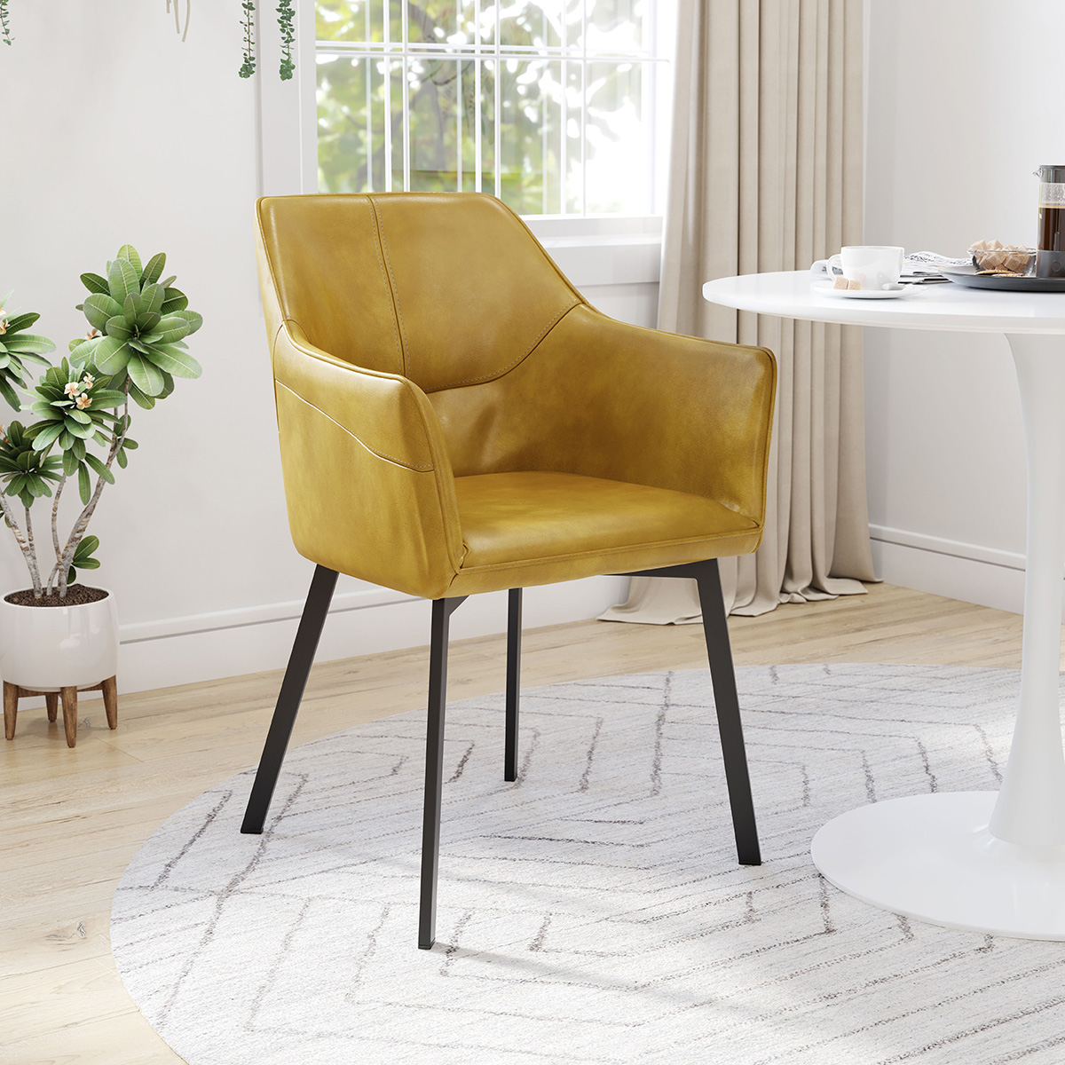 ZUO Loiret Dining Chair (Set Of 2) - Yellow/Black