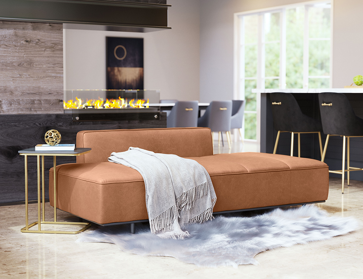 ZUO Confection Sofa - Brown/Black