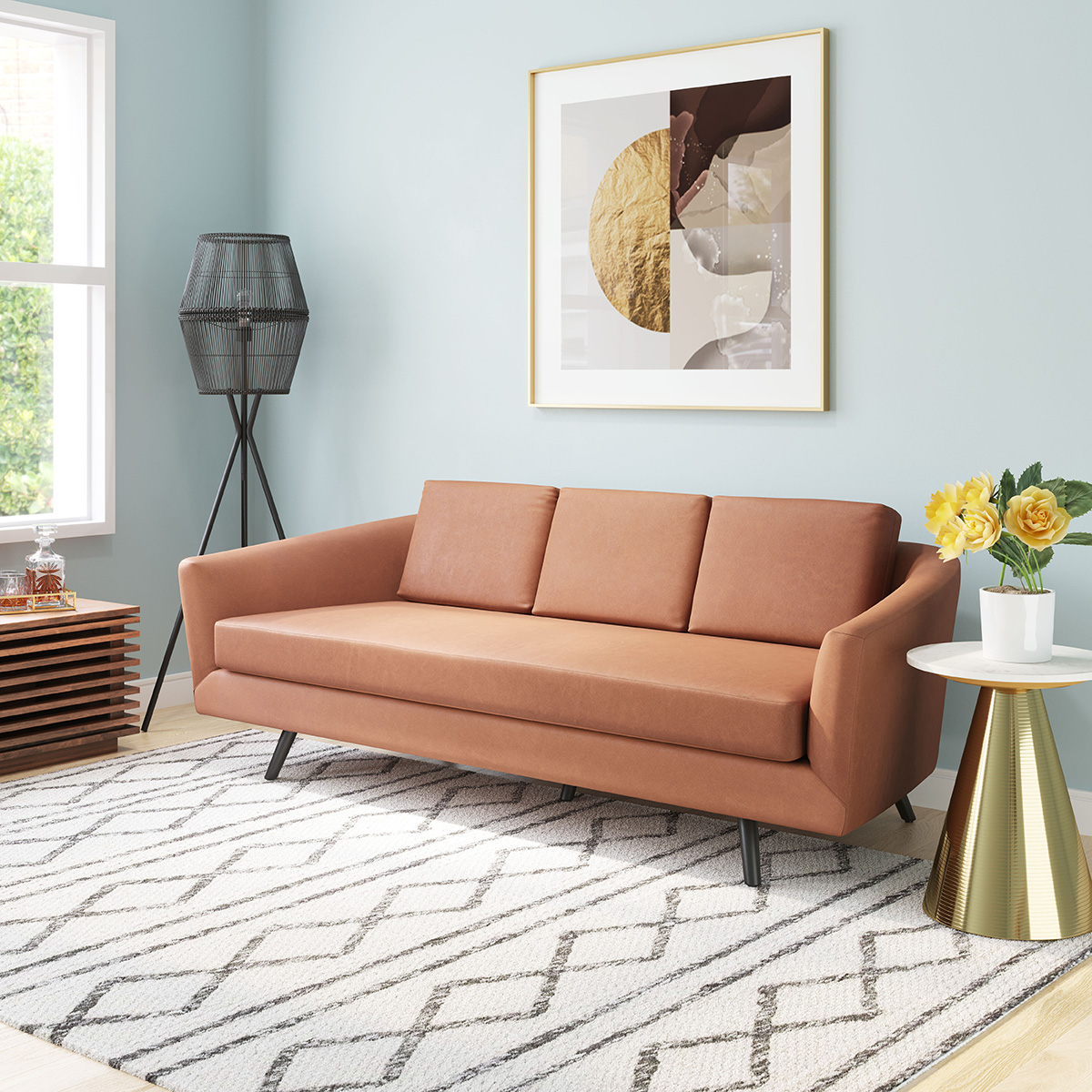 ZUO Divinity Sofa - Brown/Black