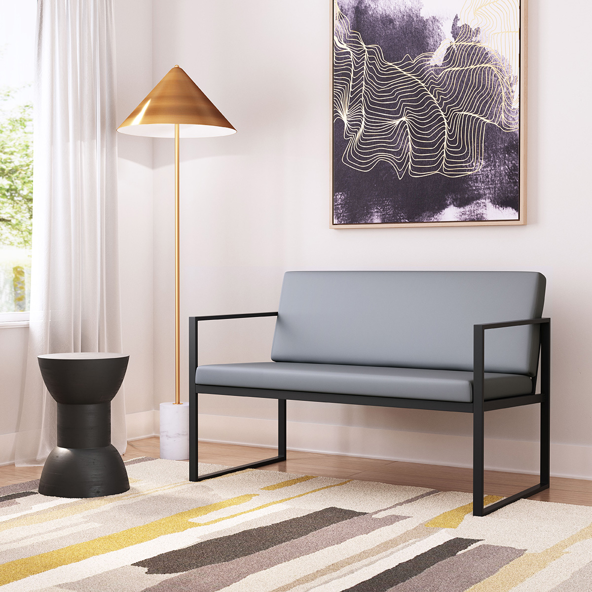 ZUO Claremont Sofa - Gray/Black