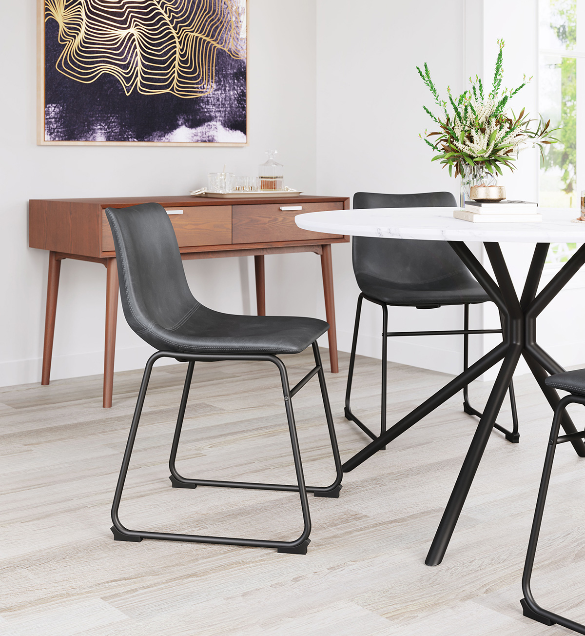 ZUO Smart Dining Chair (Set Of 2) - Charcoal/Black