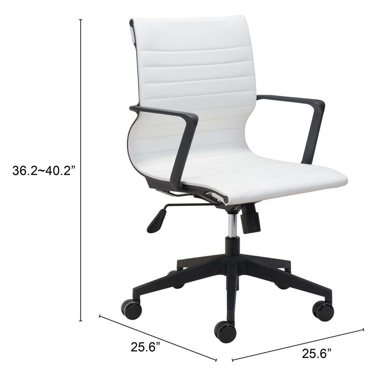 ZUO Stacy Office Chair - White/Black