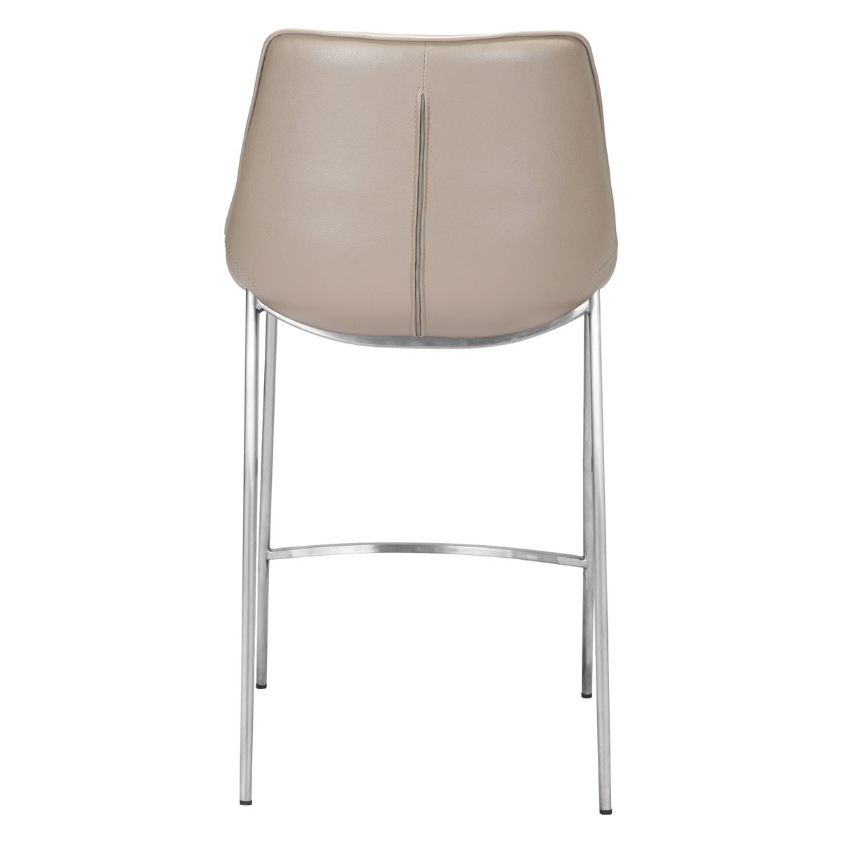 ZUO Magnus Counter Chair (Set Of 2) - Cappuccino/Silver