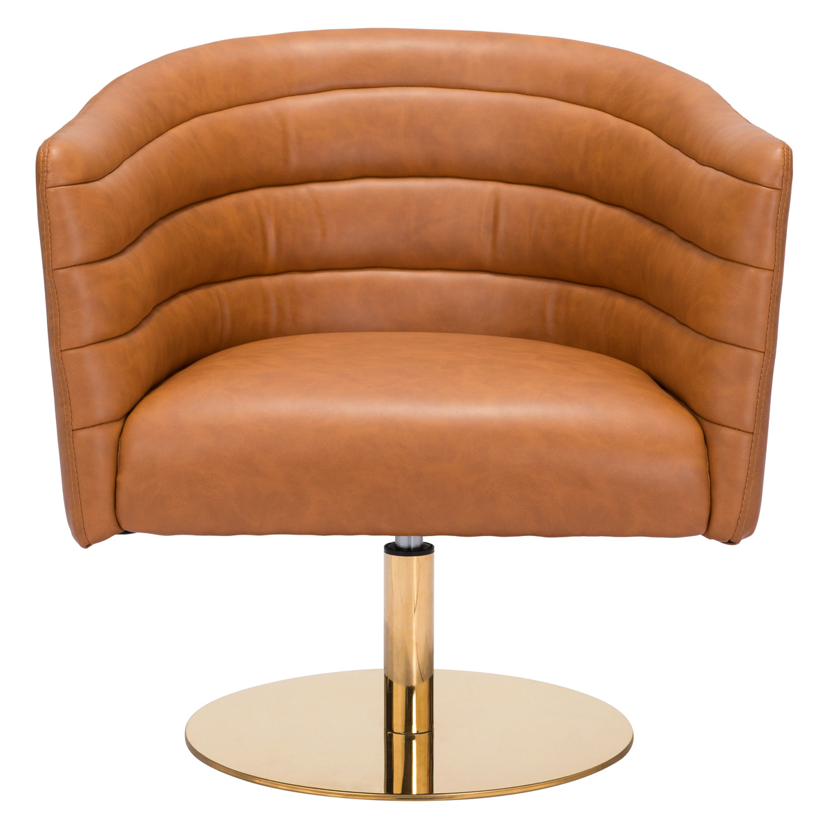 ZUO™ Justin Accent Chair - Brown/Gold