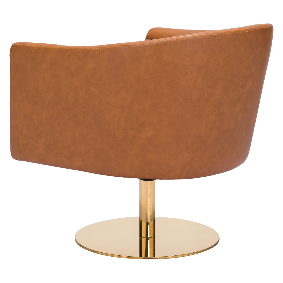 ZUO™ Justin Accent Chair - Brown/Gold