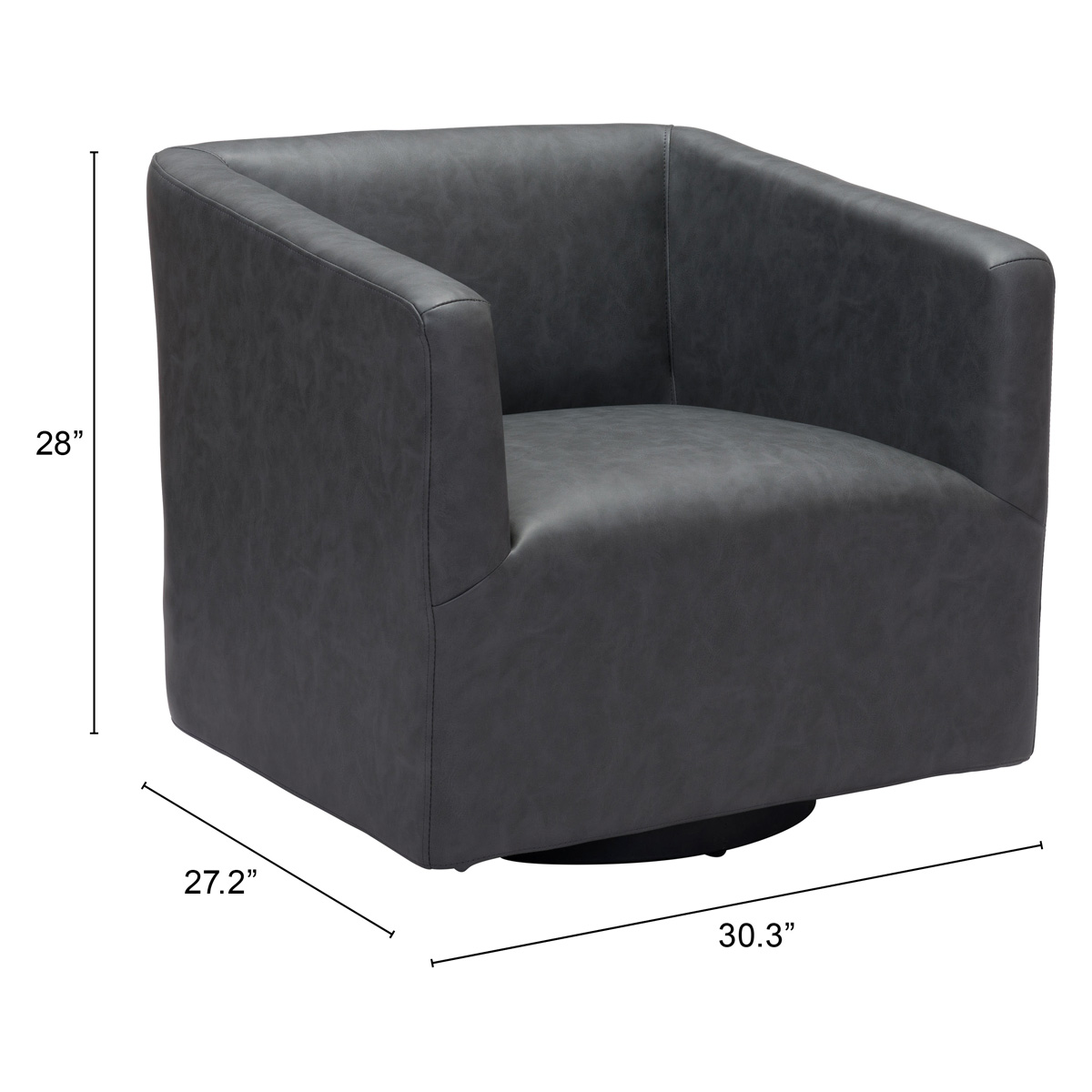 ZUO Brooks Accent Chair - Gray/Black